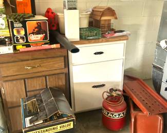ramps, blower vac, chimney brush , cabinet