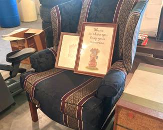 upholstered wingback chair