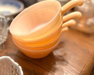 vintage Fire King peach luster bowls