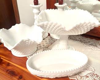 Westmoreland milk glass dishes,