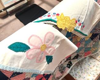 lovely hand embroidered pillow cases