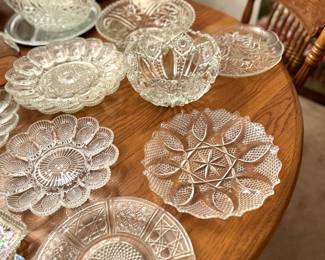 Mid Century Modern glass dish, Brilliant period cut glass