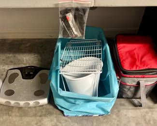 Blue laundry basket or Red beer cooler?  That was easy.