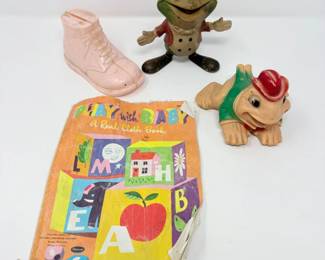 85 VintageToyChildrensLotw1948RememberMeFrogWhitmanBook