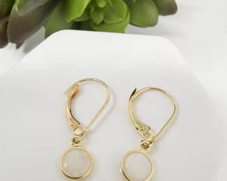 5 14KGoldFireOpalDangleEarrings