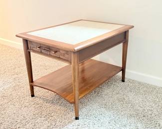 44 MidCenturyModernSideTablewNaturalStoneTop