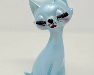 56 Vintage1950sMCMJapanEyelashKittyFigurine