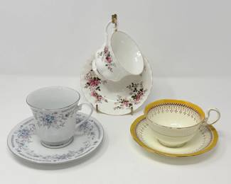 98 MixofVintageChinaTeaCupsSaucers