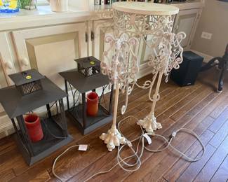 Decorative lantern, metal plant stands & home décor