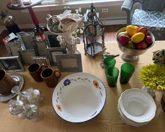 Home décor, picture frames, glassware, serving pieces & decorative accents