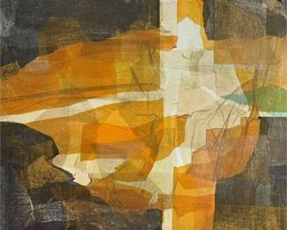 Lot 016 Mid Century, Mixed Media Composition