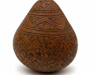 Peruvian Etched Gourd