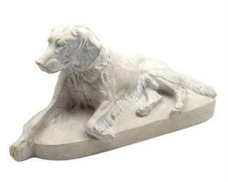 Decorator Resting English Setter Dog Sculpture