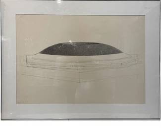 Horia Damian (1922–2012), 1976, "9 Projets Visionnaires" Lithograph