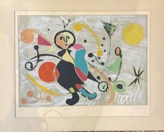 "À la Manière de Miró" — Signed Limited Edition Lithograph, 164/195