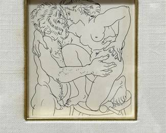 Pablo Picasso "Sculpteur avec Coupe et Modèle accroupi" Vollard Series 1933