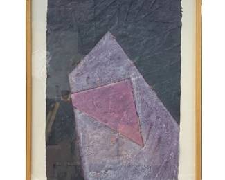 Lot 022 Sun-Hee Kwon (B. 1947) Pink Bird, Acrylic on Paper