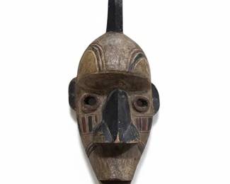 African Tribal Carved Wood Face Mask