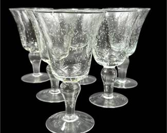 Artland Iris Clear Bubble Glass Goblet, Six (6)