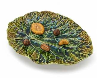 Huntley & Palmers 19th C Majolica Bretby Pottery Plate