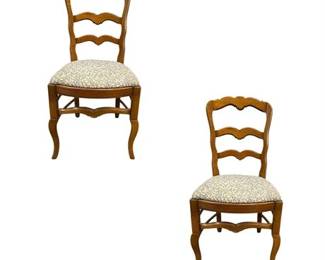 Country French Style Side Chairs, Vintage, Pair