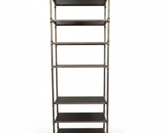 Vintage Etagere, Nickel and Brass Frame with Artichoke Finials