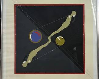 Ernest Trova, 1977 "Falling Man/Study A" series Pop Art Screen Print 2/100