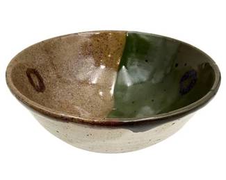 MCM Japanese Inspired Studio Pottery Bowl, Signed