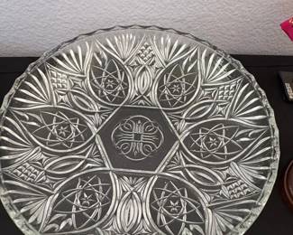 Vintage Early American Pattern Glass EAPG Serving Plate