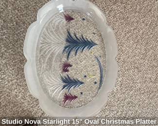 Studio Nova Starlight Oval Christmas Platter