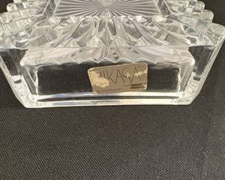Vintage Mikasa West Germany Crystal Square Ashtray second image