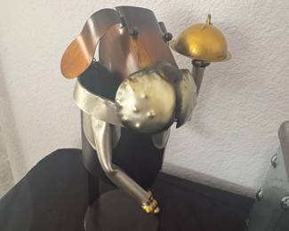 Welded Metal Dog Butler Wine Bottle Holder second image