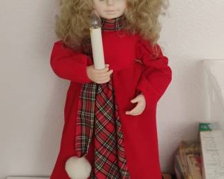 Vintage Telco Motionettes of Christmas Caroler Animated Girl Doll
