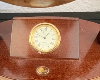 BDS Vintage Desktop World Globe with Quartz Clock second image