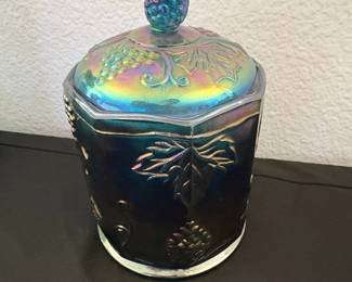 Indiana Glass Harvest Grape Carnival Glass Candy Dish third image