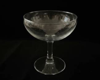 Vintage Clear Glass Champagne Coupe