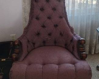 VictorianStyle Tufted HighBack Accent Chair