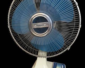 Vintage Panasonic F inch Way Oscillating Desk Fan with Translucent Blue Blades