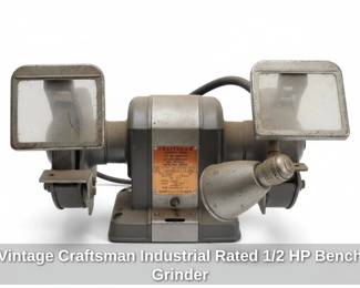 Vintage Craftsman Industrial Rated or HP Bench Grinder
