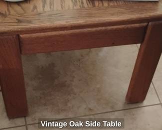 Vintage Oak Side Table