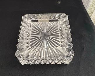Vintage Mikasa West Germany Crystal Square Ashtray