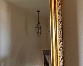 Vintage Bombay Company Allegro Octagonal Gold Gilt Beveled Wall Mirror second image