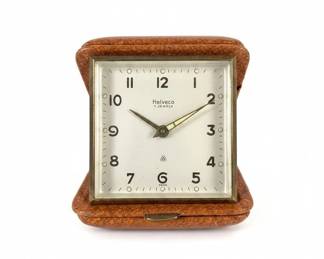 Vintage Helveco Jewel Travel Alarm Clock