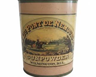 E.I. Du Pont de Nemours Co. Superfine Gunpowder Tin