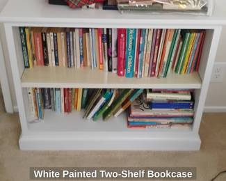 White Painted TwoShelf Bookcase