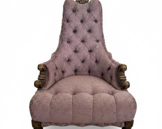Victorian Carved Walnut Armchair second image