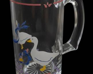 Vintage Country Geese Glass Mug