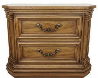 Thomasville Furniture Italian Neoclassical Tuscan Style Two Drawer Nightstand