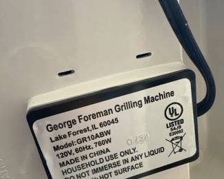 George Foreman Champ Grill with Bun Warmer Model GRABW fourth image