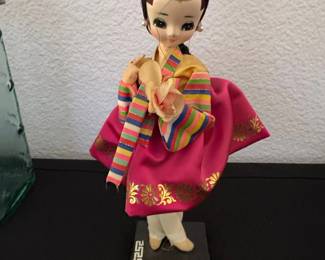 Vintage Bradley Big Eye Korean Hanbok Doll